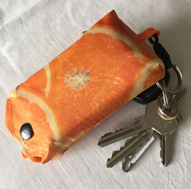 Hovedbilde Handlenett i tøy etui, orange ...