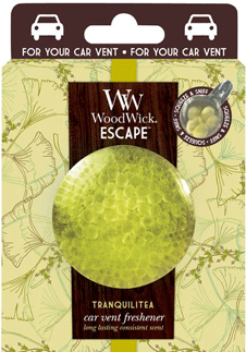 WoodWick Escape, Tranquili tea, luftfrisker for bil.