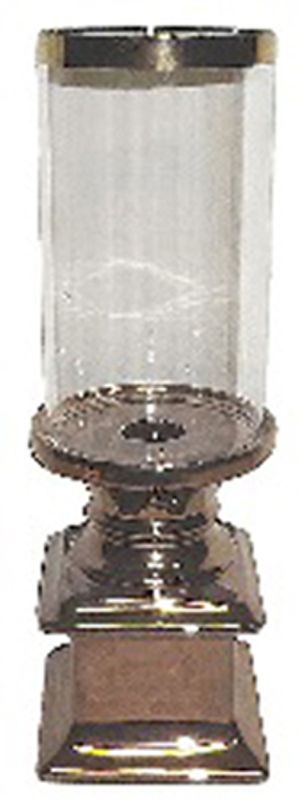 Lysestake kobber/bronse med glass, liten, fra Edelweiss.