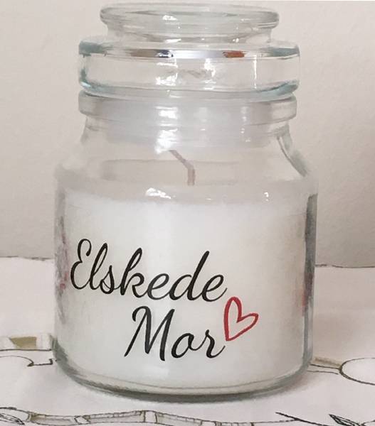 Budskapslys "Elskede Mor"