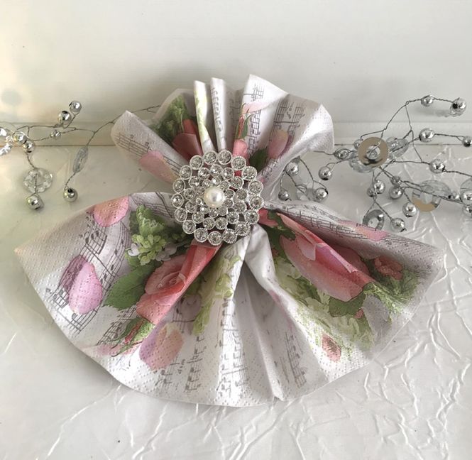 Hovedbilde Blomst, serviett ring, 4 stk. ...